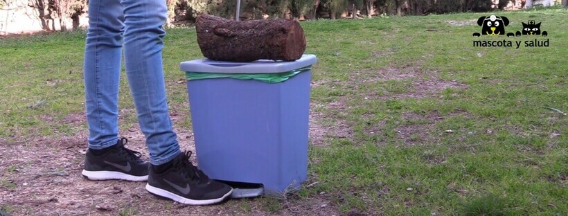 Bloquear cubo de basura como refuerzo positivo