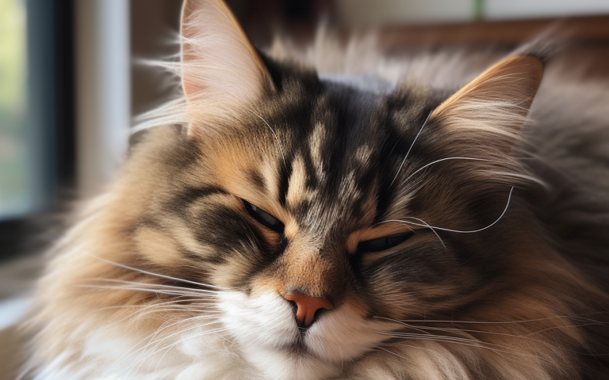 Gato Bosque de Noruega dormido