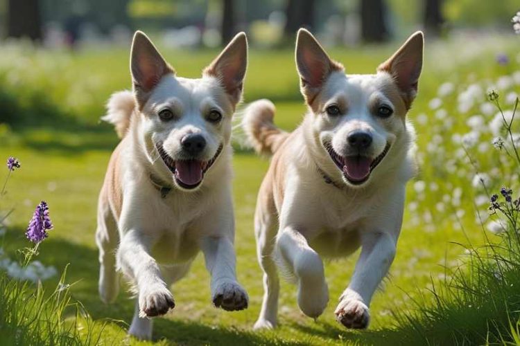 perros y gatos gemelos